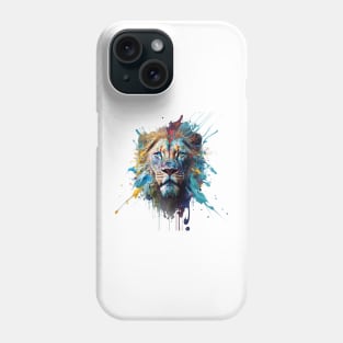 Lion Splash Art: Vibrant Fantasy Portrait #1 Phone Case