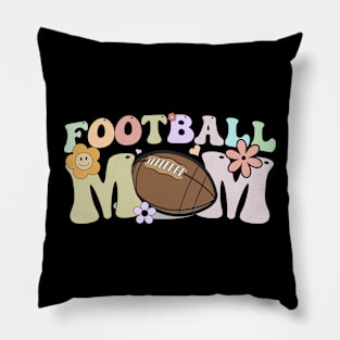 Football Mom Groovy Pillow