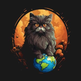 Persian Cat Earth Day T-Shirt