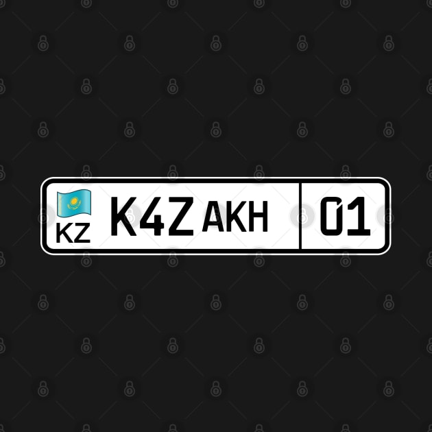 Kazakhstan car license plate by Travellers