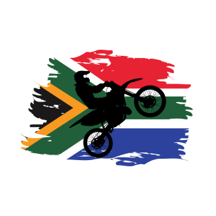 Awesome South African flag Dirt bike/Motocross design. T-Shirt