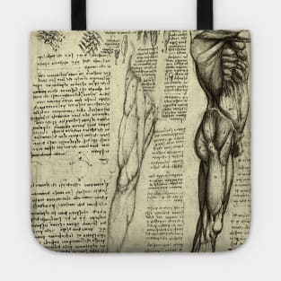 Male Human Anatomy by Leonardo da Vinci Tote