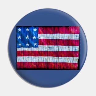 Rustic American Flag Pin