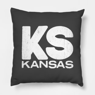 KS Kansas State Vintage Typography Pillow