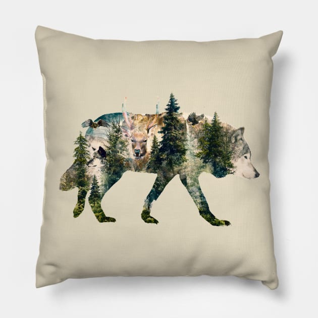 Spirits of the Animal Kingdom Pillow by barrettbiggers