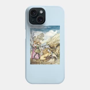 Cesarino and the Dragon - Arthur Rackham Phone Case