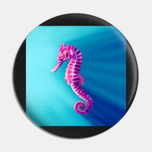 Pink and purple Sea Horse, beautiful seahorse illustration, tranquil colours Pin