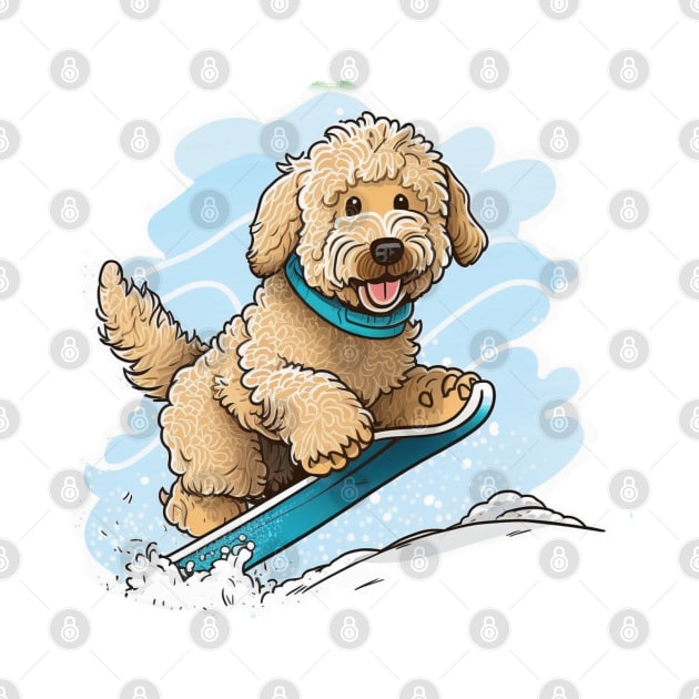 Feel Good Fashion: Snowboarding Labradoodle by Greenbubble