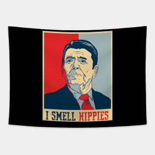 I smell Hippies- Ronald Reagan Tapestry