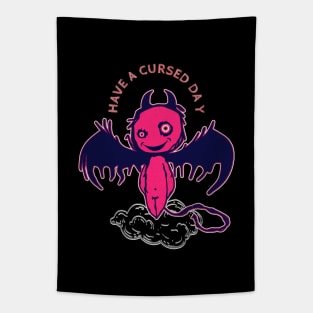 Have a CURSED Day - Winged Devil Tapestry