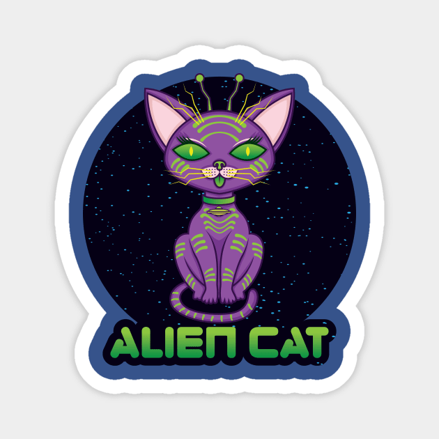 Alien Cat Magnet by lando218