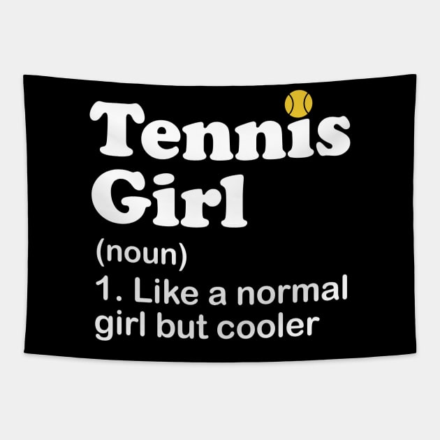 Tennis Girl Tapestry by Bunder Score