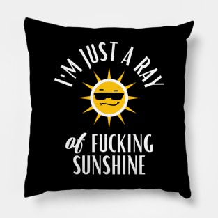 I'm Just a Ray of Fucking Sunshine Funny Sarcastic Pillow