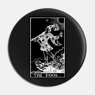 0. The Fool Tarot Card | Obsidian and Pearl Pin