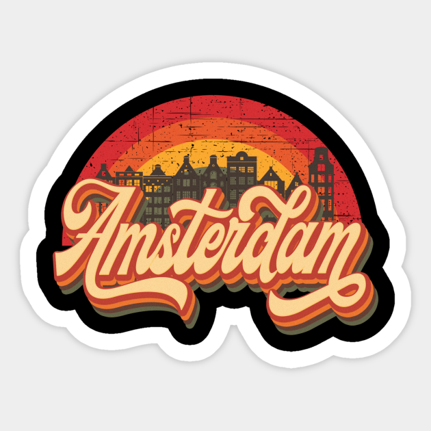 Amsterdam Retro Vintage Amsterdam - Sticker |