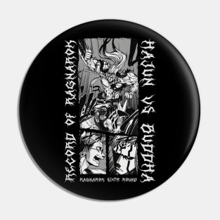 Buddha vs Hajun - RECORD RAGNAROK - SHUUMATSU VALKYRIE Manga Design V3 Pin