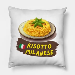 Risotto Milanese| Italian cuisine | Traditional Food Pillow