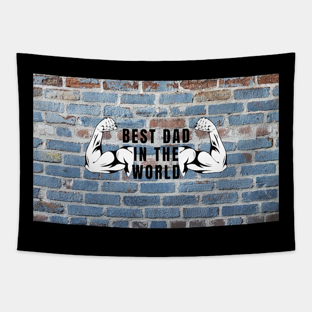 Best Dad in the World Tapestry by Koder's