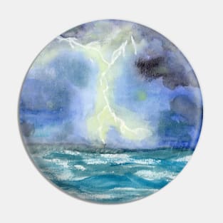 Storm in Watercolour Pin