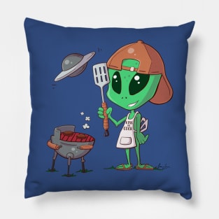 “Kiss the Cook” Alien Pillow