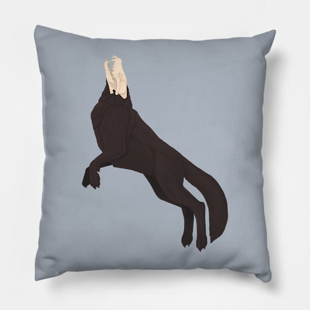 Skull Wof Pillow by Pallas