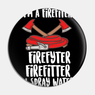 Fire Truck, Funny Firefighter Pin