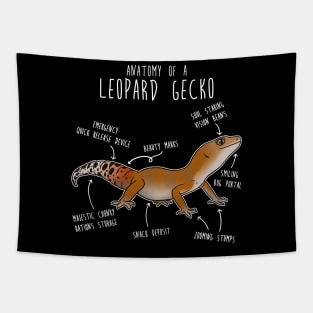 Super Hypo Tangerine Leopard Gecko Lizard Reptile Anatomy Tapestry