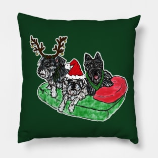 Xmas Dogs Pillow