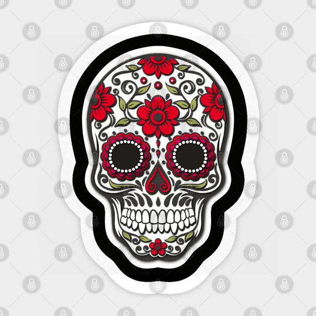 Download 3d Paper Cut Skull 3d Skull Sticker Teepublic
