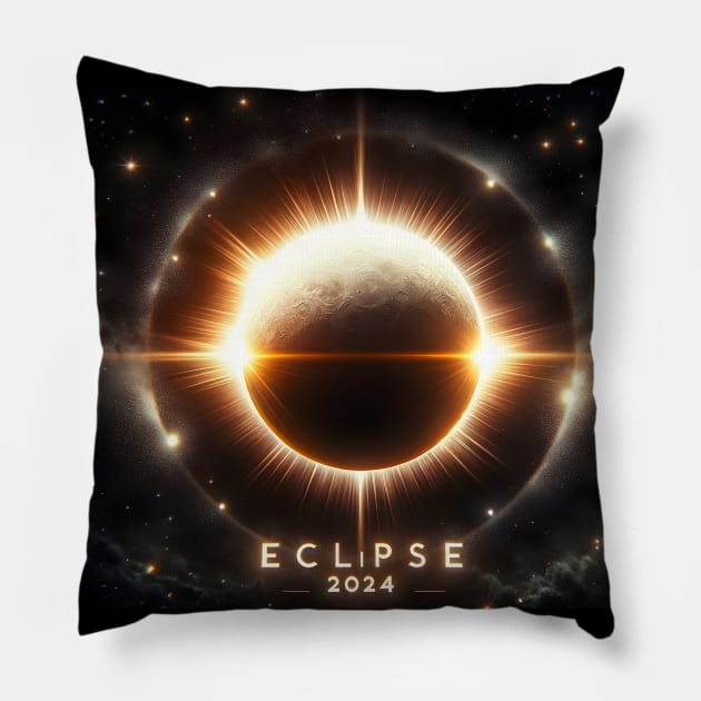 Eclipse 2024 Pillow by OddHouse
