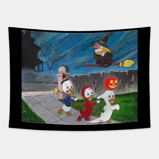 Trick or Treat Tapestry by tesiamarieart