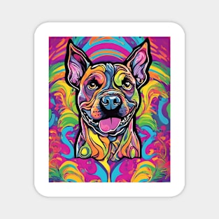 Psychedelic Pitbull Magnet