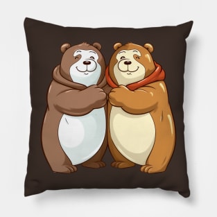 two bear friends Pillow