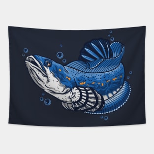 Aquatic Elegance: The Enigmatic Snakehead Fish Tapestry