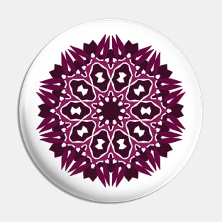 Pink Shades Leaf Mandala Pin