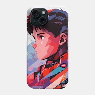 Discover Apocalyptic Anime Art and Surreal Manga Designs - Futuristic Illustrations Inspired by Neon Genesis Evangelion Phone Case