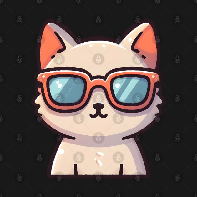 Cool Cat with Trendy Sunglasses by Umbrella Studio