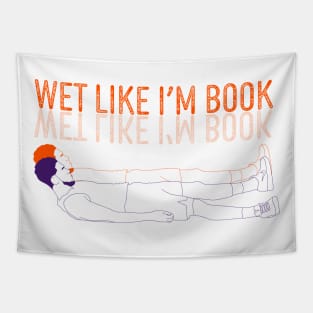 Devin Booker Wet Like I'm Book Minimalist Line Art Phoenix Basketball Tapestry