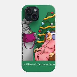 Funny Ghost of Christmas Debts Past Cartoon Phone Case