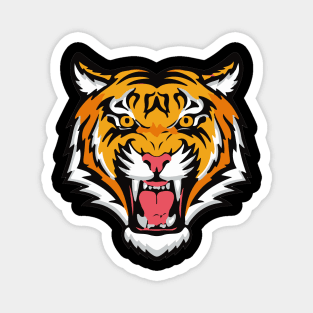 Fierce Tiger Face Roaring Design Magnet