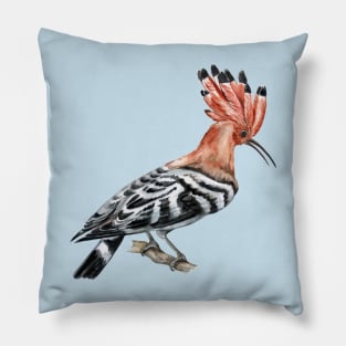 hoopoe bird hand drawn Pillow