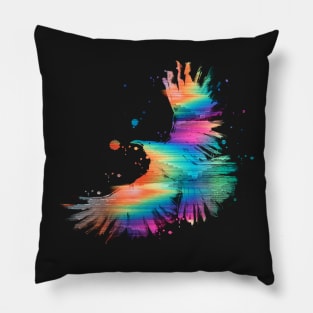 Glitch Crow Pillow