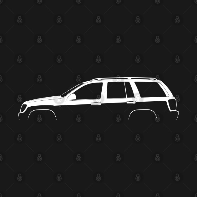 Jeep Grand Cherokee (WJ) Silhouette by Car-Silhouettes