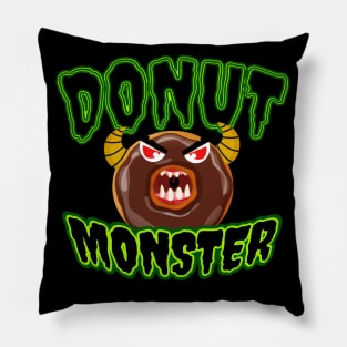 Donut Monster Halloween Shirt Pillow