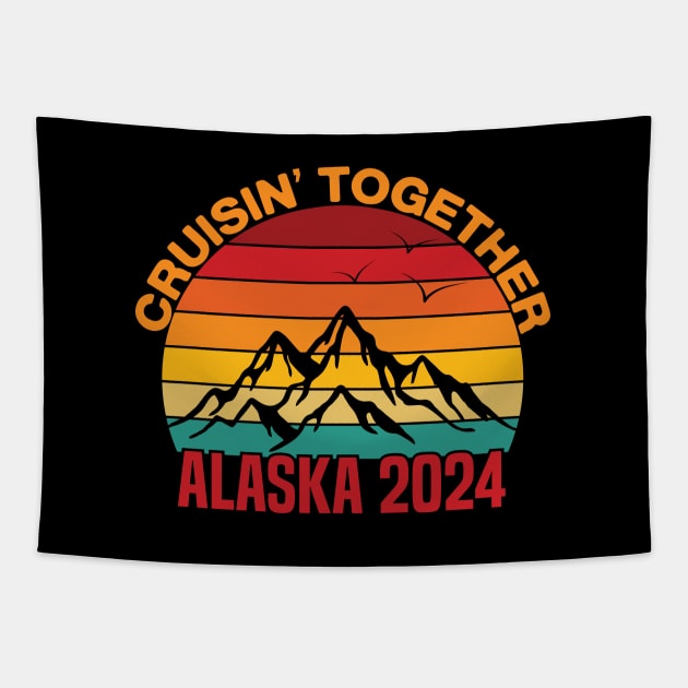 cruisin together alaska 2024 vacation trip Tapestry by Uniqueify