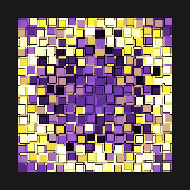 Nonbinary Pride Abstract Overlapping Varied Cubes by VernenInk