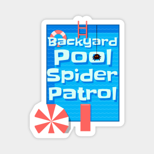 Backyard Swimming Pool Spider Patrol Magnet