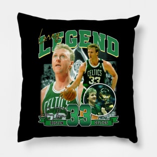 Larry Bird Legend Air Bird Basketball Signature Vintage Retro 80s 90s Bootleg Rap Style Pillow