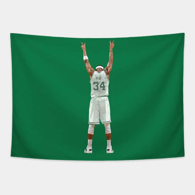 Paul Pierce Celebration Low Poly Tapestry by rattraptees