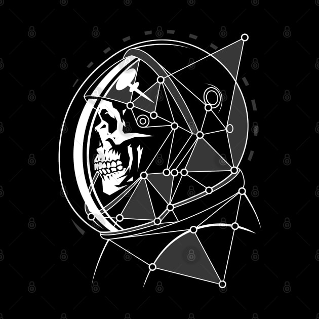 Skull Astronaut geometric by albertocubatas